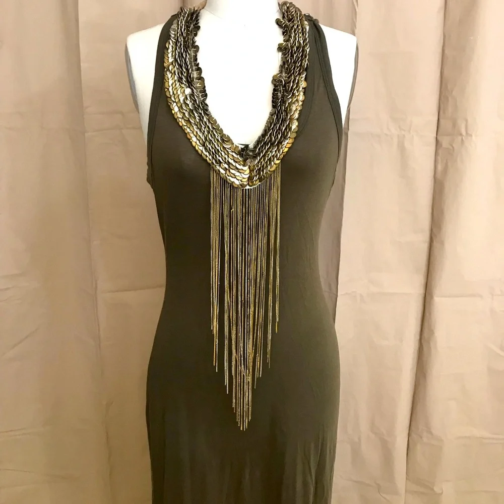 Haute Hippie Shell Tied Womens Maxi Dress - Picture 1 of 4